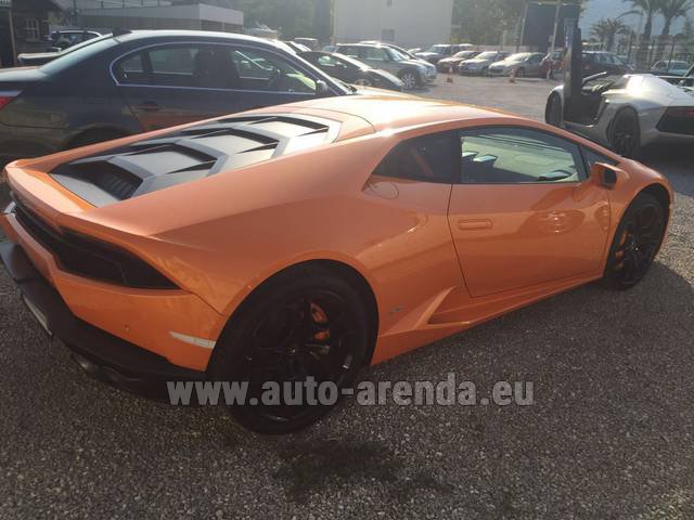 Rental Lamborghini Huracan LP 610-4 Orange in Linz