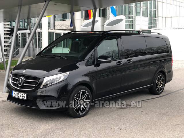 Transfer from Tirol to Munich Airport General Aviation Terminal GAT by Mercedes-Benz V300d 4MATIC EXCLUSIVE Edition Long LUXURY SEATS AMG Equipment car